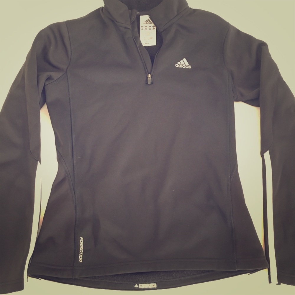 Black Adidas Quarter Zip Climalite Sweater
